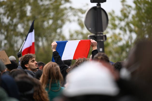 Demonstrators gather near Porte d Italie amid ongoing protests in Paris PARIS, FRANCE - OCTOBER 24: Demonstrators gather near Porte d Italie in Paris, France, on October 24, 2026, during a demonstration amid ongoing social and political tensions in France. Police take security measures during the protests. Mouneb Taim Anadolu Paris France. Editorial use only. Please get in touch for any other usage.  Copyright: x2026xAnadoluxMounebxTaimx