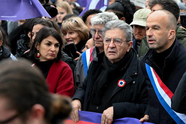 October 24 Demonstration in Paris: Jean-Luc Mélenchon, Manuel Bompard, Manuel Bompard Demonstration in support of purchasing power, the protection of public services, and fiscal and social justice, held in Paris on October 24, 2026, as part of a nationwide call to action bringing together former members of the Yellow Vest movement, labor unions, and high school and university students 460732 2026 10 24 unknown  Copyright: xL.Urmanx xStarfacex STAR_460732_023
