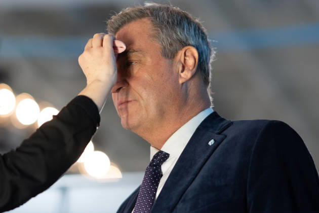 Markus Söder, CSU-Parteivorsitzender und Ministerpräsident von Bayern, auf dem Parteitag;Parteitag der CSU in München, München Bayern Deutschland Messegelände München