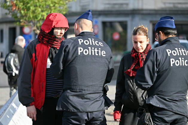 Protesters gather in Brussels to demonstrate against federal government policies BRUSSELS, BELGIUM - OCTOBER 24: Protesters gather at Albertine Square in Brussels, Belgium, on October 24, 2026, following calls from various civil society organizations, trade unions, and student groups to voice opposition to the federal government s economic policies, rising living costs, and proposed budget cuts to social welfare programs. The protest ended after police intervention. Dursun Aydemir Anadolu Brussels Belgium. Editorial use only. Please get in touch for any other usage.  Copyright: x2026xAnadoluxDursunxAydemirx