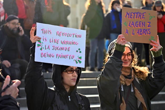 Protesters gather in Brussels to demonstrate against federal government policies BRUSSELS, BELGIUM - OCTOBER 24: Protesters gather at Albertine Square in Brussels, Belgium, on October 24, 2026, following calls from various civil society organizations, trade unions, and student groups to voice opposition to the federal government s economic policies, rising living costs, and proposed budget cuts to social welfare programs. The protest ended after police intervention. Dursun Aydemir Anadolu Brussels Belgium. Editorial use only. Please get in touch for any other usage.  Copyright: x2026xAnadoluxDursunxAydemirx