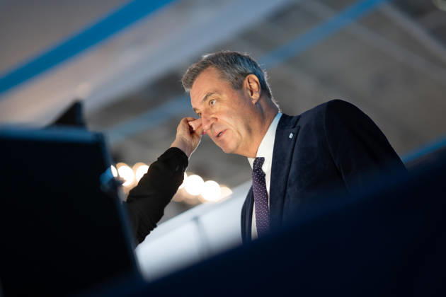 Markus Söder, CSU-Parteivorsitzender und Ministerpräsident von Bayern, auf dem Parteitag;Parteitag der CSU in München, München Bayern Deutschland Messegelände München
