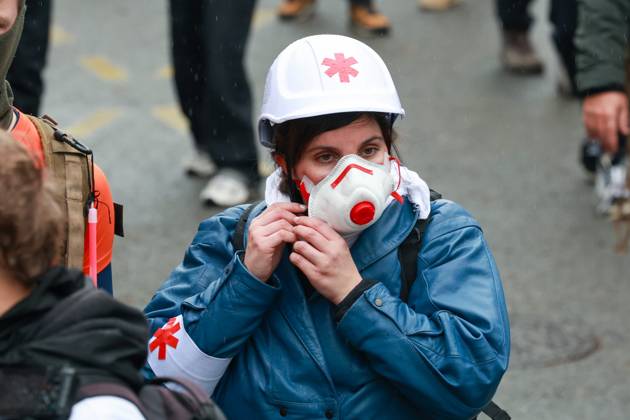 Protest, Act 2: PHOTOPQR, VOIX DU NORD, Thierry Thorel, October 24, 2026. Lille, October 24, 2026. Protest in the streets of the capital of Flanders, Act 2 Photo by Thierry Thorel La Voix du Nord MEDIC France Oct. 24, 2026 Another day of protests this Saturday, and amid fears of renewed violence and looting, restrictions on freedom of movement and assembly have multiplied, drawing sharp criticism from civil liberties groups Hauts-de-France, France Copyright: xPHOTOPQR VOIXxDUxNORD MAXPPPxThierryxThorelx 20261024VDN7787 20261024VDN7784