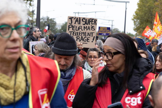 Demonstration on Saturday, October 24, 2026, starting at the Porte d’Italie in Paris. A large-scale rally brought together a massive crowd in the streets of the capital, reflecting strong popular mobilization. The demonstrators set off from the south of Paris, forming a dense procession in an atmosphere of collective mobilization. Frederic Levebvre Bestimage Paris France Copyright: xFredericxLefebvrex xBestimagexFredericxLefebvrex xBestimagex