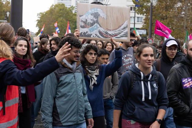 Demonstration on Saturday, October 24, 2026, starting at the Porte d’Italie in Paris. A large-scale rally brought together a massive crowd in the streets of the capital, reflecting strong popular mobilization. The demonstrators set off from the south of Paris, forming a dense procession in an atmosphere of collective mobilization. Frederic Levebvre Bestimage Paris France  Copyright: xFredericxLefebvrex xBestimagexFredericxLefebvrex xBestimagex