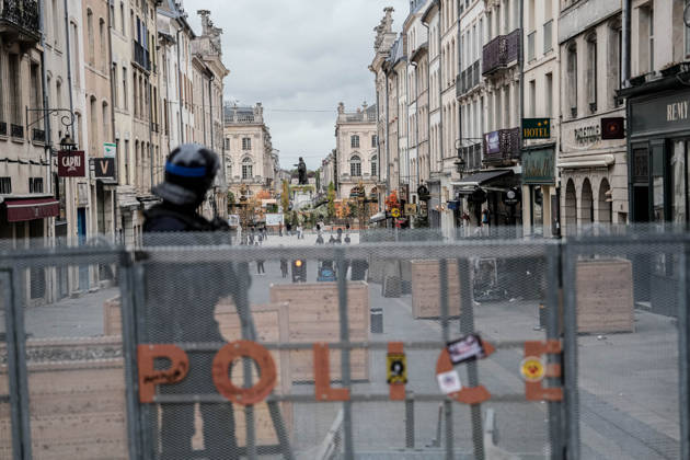 Police intervene in demonstrators amid ongoing protests in Nancy NANCY, FRANCE - OCTOBER 24: Police clash with protesters with water cannons and tear gas during a demonstration amid ongoing social and political tensions in Nancy, France, on October 24, 2026. Muhammed Said Tako Anadolu Nancy France. Editorial use only. Please get in touch for any other usage.  Copyright: x2026xAnadoluxMuhammedxSaidxTakox