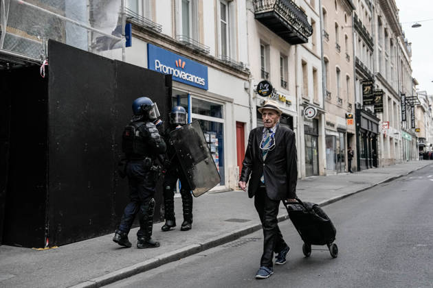 Police intervene in demonstrators amid ongoing protests in Nancy NANCY, FRANCE - OCTOBER 24: Police clash with protesters with water cannons and tear gas during a demonstration amid ongoing social and political tensions in Nancy, France, on October 24, 2026. Muhammed Said Tako Anadolu Nancy France. Editorial use only. Please get in touch for any other usage.  Copyright: x2026xAnadoluxMuhammedxSaidxTakox