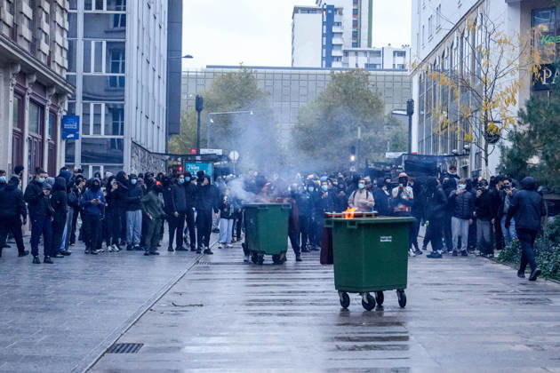 Police intervene in demonstrators amid ongoing protests in Nancy NANCY, FRANCE - OCTOBER 24: Police clash with protesters with water cannons and tear gas during a demonstration amid ongoing social and political tensions in Nancy, France, on October 24, 2026. Muhammed Said Tako Anadolu Nancy France. Editorial use only. Please get in touch for any other usage.  Copyright: x2026xAnadoluxMuhammedxSaidxTakox