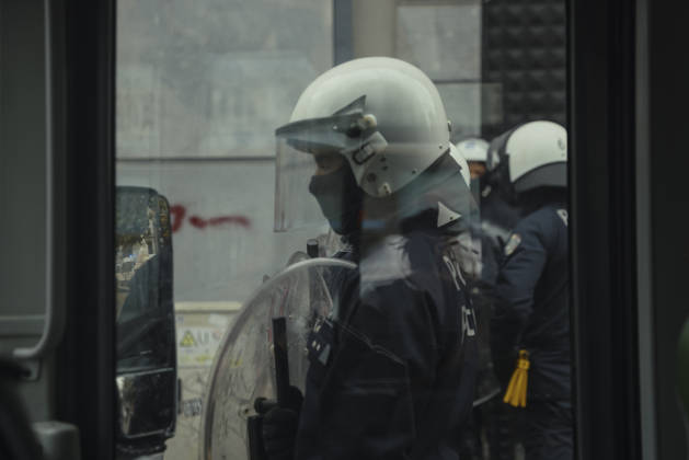 Brussels Belgium Education Protest Police officers stand guard on a street in Brussels, Belgium on October 24, 2026. Police officers stand guard on a street in Brussels, Belgium on October 24, 2026. Hundreds of mainly young protesters gathered in Brussels to demand more funding for education and public services. Demonstrators further criticized police conduct, accusing officers of excessive force during previous rallies. Brussels Brussels Capital Belgium Copyright: xMohammedxHamadax