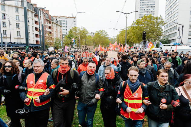 In Paris, the CGT put the number of demonstrators on the streets at 250,000, whilst the Ministry of the Interior put the figure at 110,000. Earlier, the Paris Police Prefecture had also estimated that there were 110,000 demonstrators in the capital. - 24 10 2026 - France Paris Paris -  JanxSchmidt-Whitley LexPictorium LePictorium_0344791