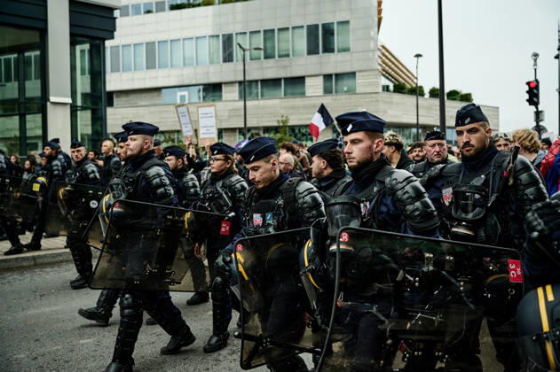 Security forces are overseeing the October 24, 2026, protest against the high cost of living in Paris. Fearing renewed violence following the unrest during the previous week™s mobilization, authorities have deployed a massive police operation. - 24 10 2026 - France Paris Paris -  AntoninxBuratx xLexPictorium LePictorium_0344814