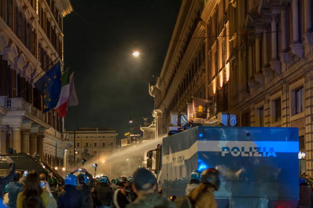 IPA90132207 - October 24, 2026: Demonstration in Rome organized by the October 17 Movement. P.S.: The photo may be used provided that the context in which it was taken is respected and that there is no intent to defame or disparage the individuals depicted.  Copyright: xStefanoxRonchinix xStefanoxxRonchinix IPA90132207