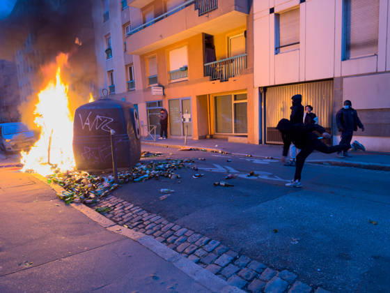 Lyon France Protests October 24 A demonstrator throws an object during a protest in Lyon, France on October 24, 2026. Authorities deployed around 70,000 security personnel across France for renewed protests over the cost of living, after unrest a week earlier saw public buildings damaged, hundreds of shops looted and about 2,700 people arrested. Lyon Rhone Alpes France Copyright: xAbolfazlxSalmanzadehx