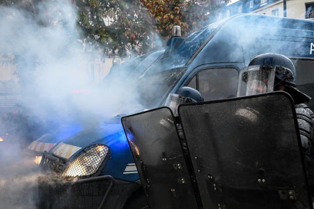 October 24, 2026, Paris, Antwerp, France: PARIS - OCTOBER 24 2026..110,000 people have taken to the streets in Paris for the second weekend running. Across France, the figure stands at 450,000. .The City of Paris authorised a demonstration away from the city centre after events got completely out of hand last weekend..Various trade unions, united under the well-known banner of Les Gilets Jaunes, together with the young people who have been protesting for weeks, had called for this demonstration..It was a colourful mix of young and old and people of all ethnicities¦ who took to the streets together to demand, amongst other things, greater purchasing power, to protest against the genocide in Gaza and against racism¦..Shortly after - ZUMAr234 20261024_zip_r234_029 Copyright: xBobxReijndersx