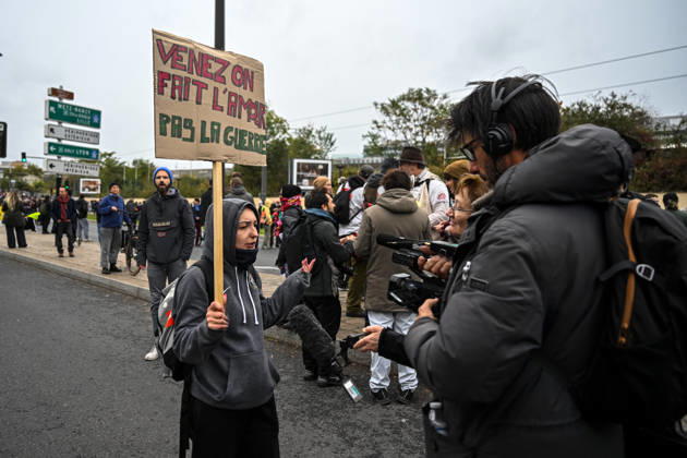 October 24, 2026, Paris, Antwerp, France: PARIS - OCTOBER 24 2026..110,000 people have taken to the streets in Paris for the second weekend running. Across France, the figure stands at 450,000. .The City of Paris authorised a demonstration away from the city centre after events got completely out of hand last weekend..Various trade unions, united under the well-known banner of Les Gilets Jaunes, together with the young people who have been protesting for weeks, had called for this demonstration..It was a colourful mix of young and old and people of all ethnicities¦ who took to the streets together to demand, amongst other things, greater purchasing power, to protest against the genocide in Gaza and against racism¦..Shortly after - ZUMAr234 20261024_zip_r234_010 Copyright: xBobxReijndersx